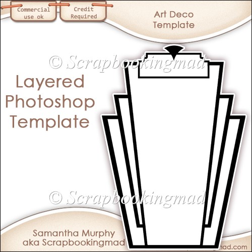 art deco template 2 50 commercial use scraps